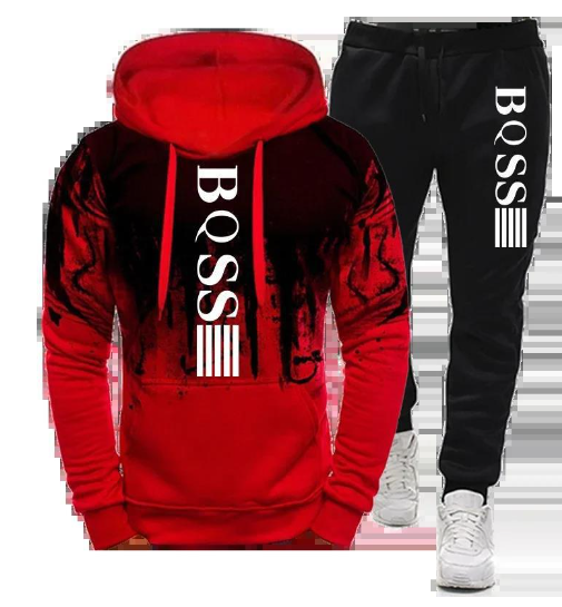 Stylish Sports Tracksuit Set with Hoodie (One Set) | Streetwear