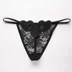 Luxury Korean Style Women's Sheer Heart Shaped Panties