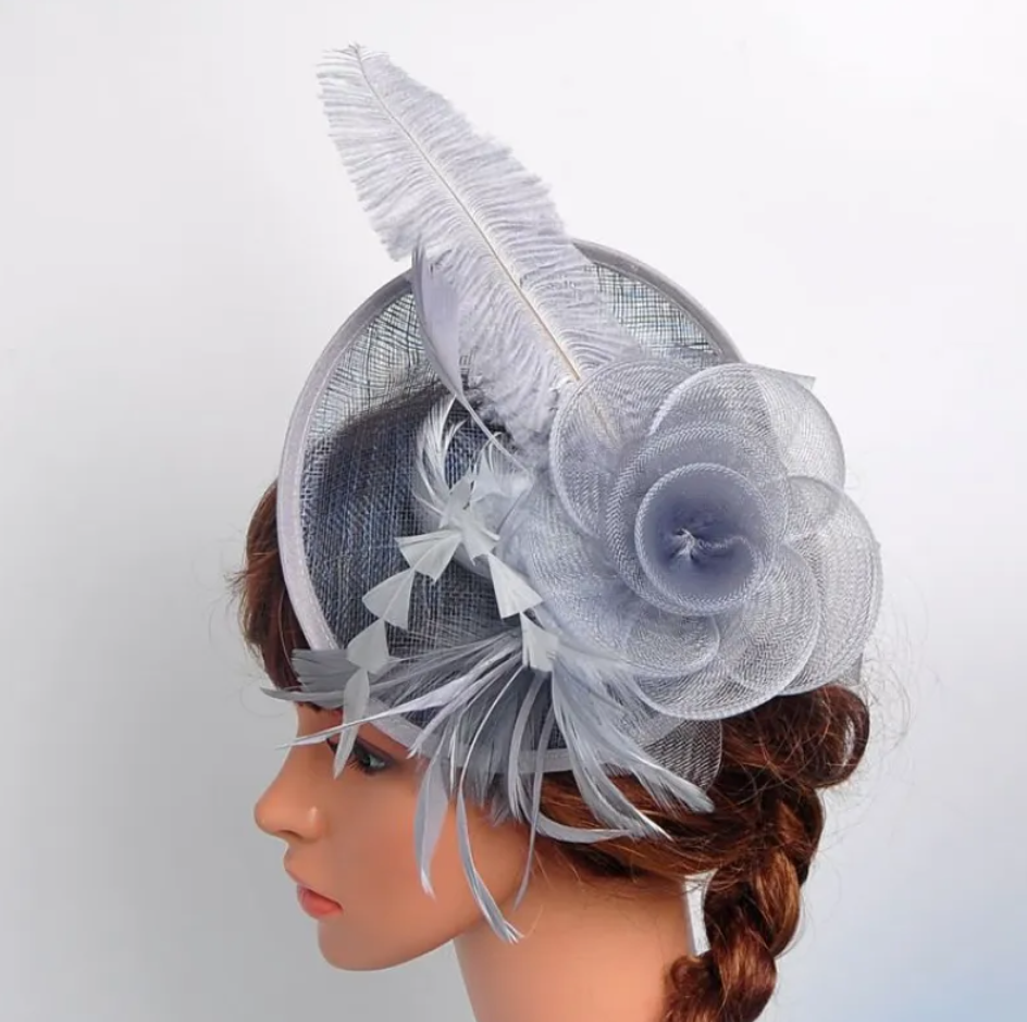 Hemp Yarn Ostrich Wool Banquet Top Hat | Embroidered Cap