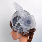Hemp Yarn Ostrich Wool Banquet Top Hat | Embroidered Cap