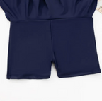 High-Waist Pleated Swim Skirt Bottom