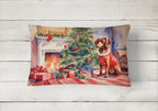 Dachshund Cozy Christmas Throw Pillow