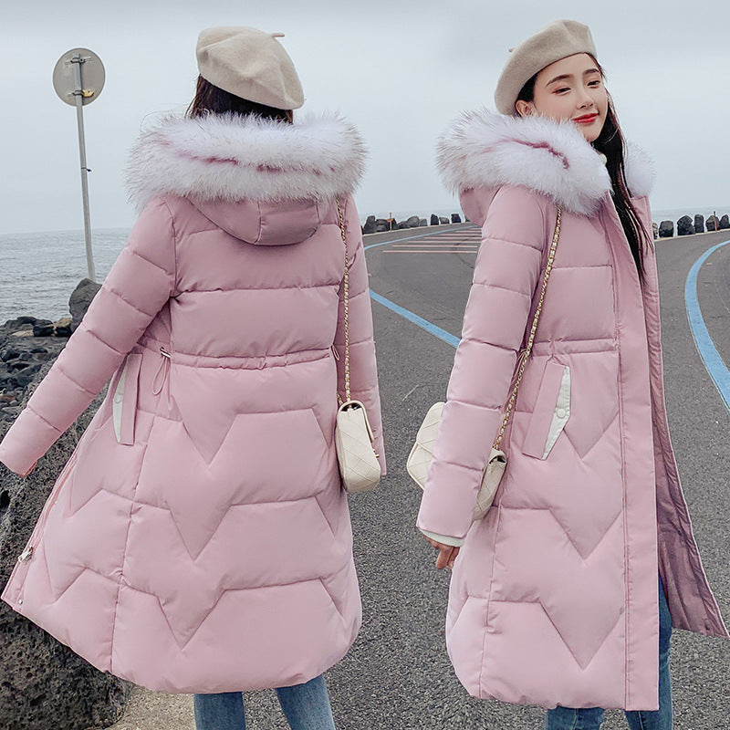 Korean Thick Mid-Length Down Padded Jacket for Winter