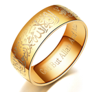 Faith Stainless Steel Scripture Ring Decoration
