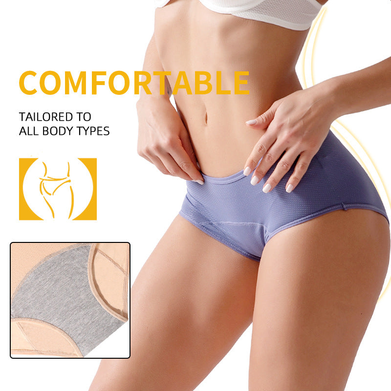 Plus Size Breathable High-Waist Period Panties for Women