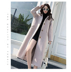 Woolen Coat for Women with Long Sleeves and Lapel