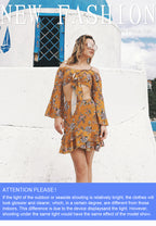 LIVA Bohemian Printed Crop Top and Chiffon Skirt Set