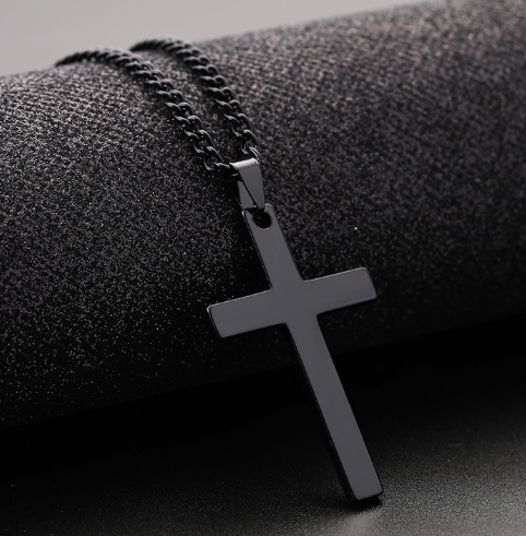Minimalist Gold Cross Pendant Necklace for Men | Christian Jewelry