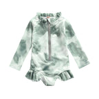 Quick-Dry Sun Protection One-Piece Swimsuit for Girls