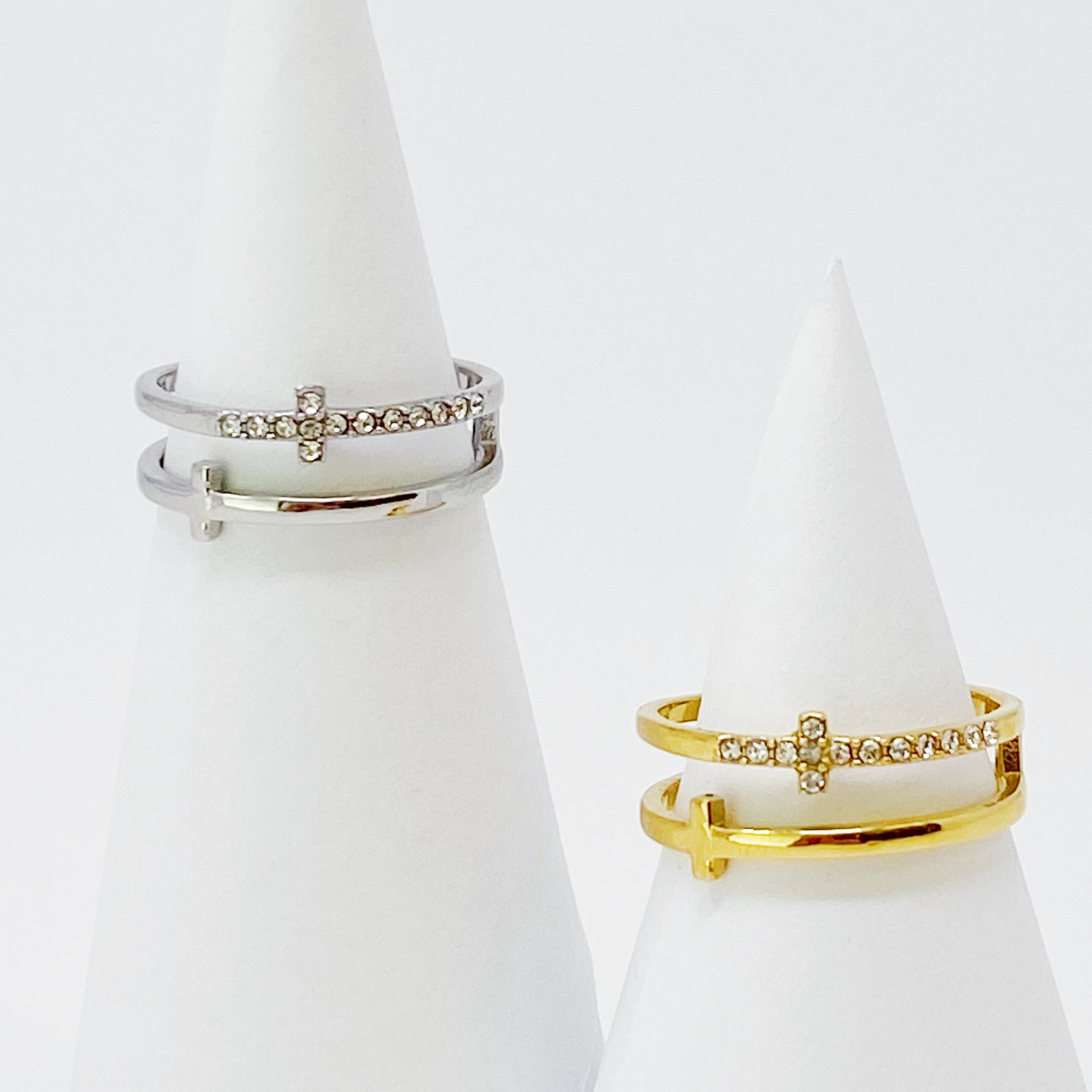 Double Cross Ring - Gold