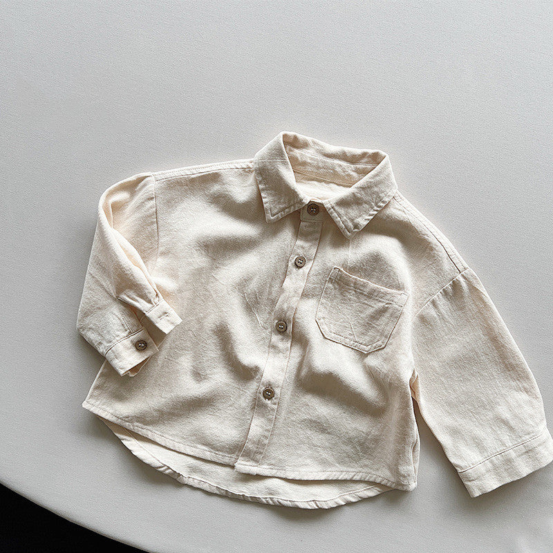 Cotton Long Sleeve Shirt for Kids' Fashion Coat