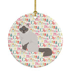 Birman Cat Christmas Ceramic Ornament