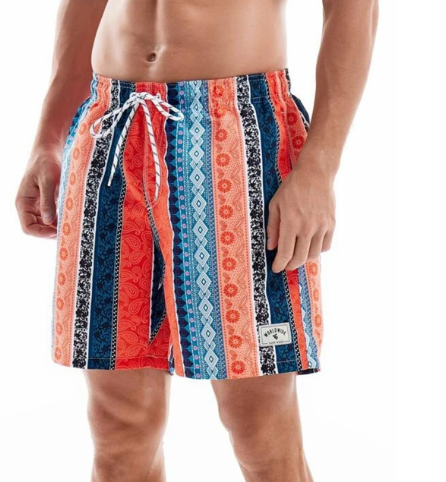 Men's Palm Tree Print Quick-Dry Swim Trunks