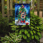 Keeshond Christmas Garden Flag