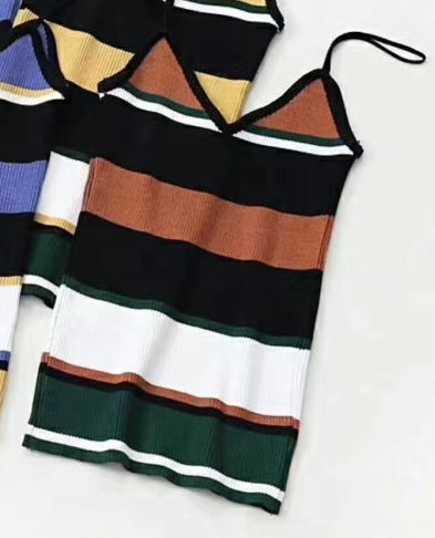 Slim Fit Backless Spaghetti Strap Knit Tank Top