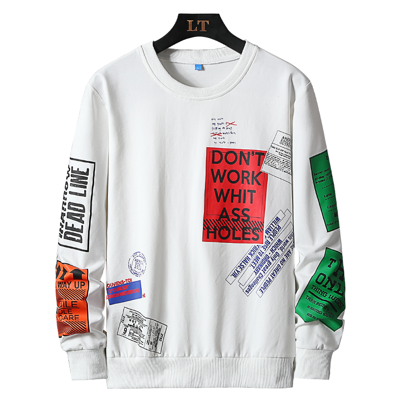 Men's Long-Sleeved Travel Sweatshirt with Cartoon Print | Streetwear