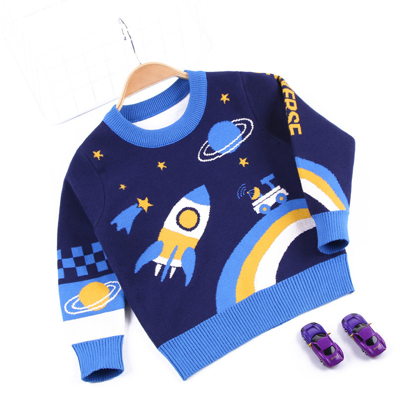 Boys Double Layer Sweater Coat
