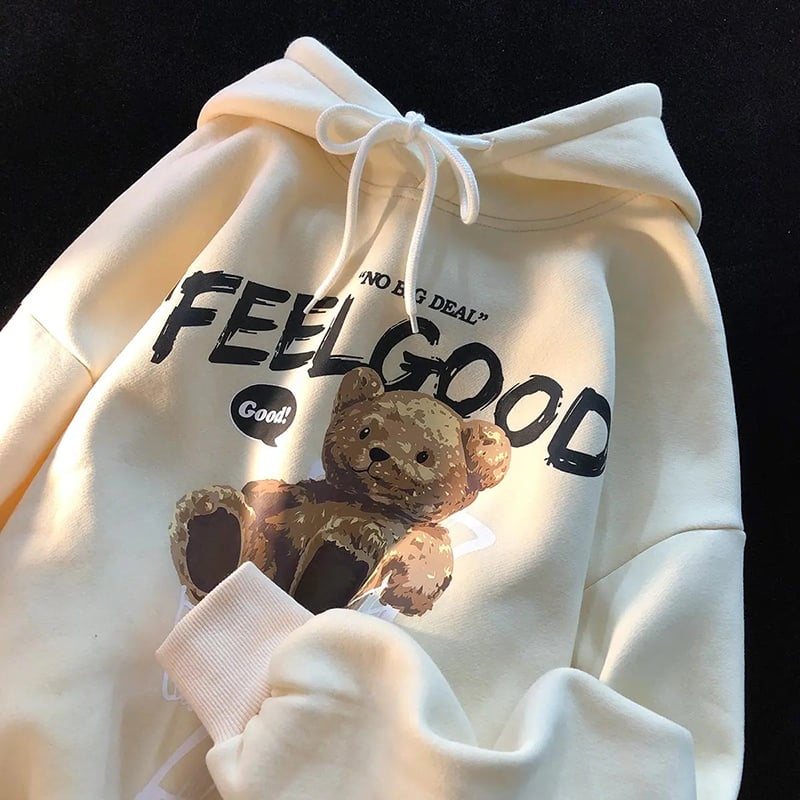 Thickened Casual Women's Bear Hooded Fleece Sweater
