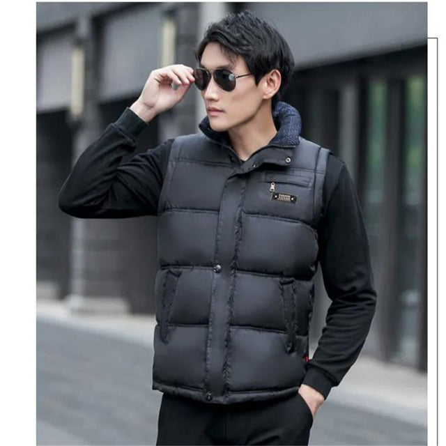 Men's Mandarin Collar Zip Cardigan - Casual Outerwear