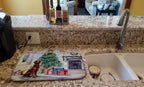Irish Setter Cozy Christmas Dish Drying Mat