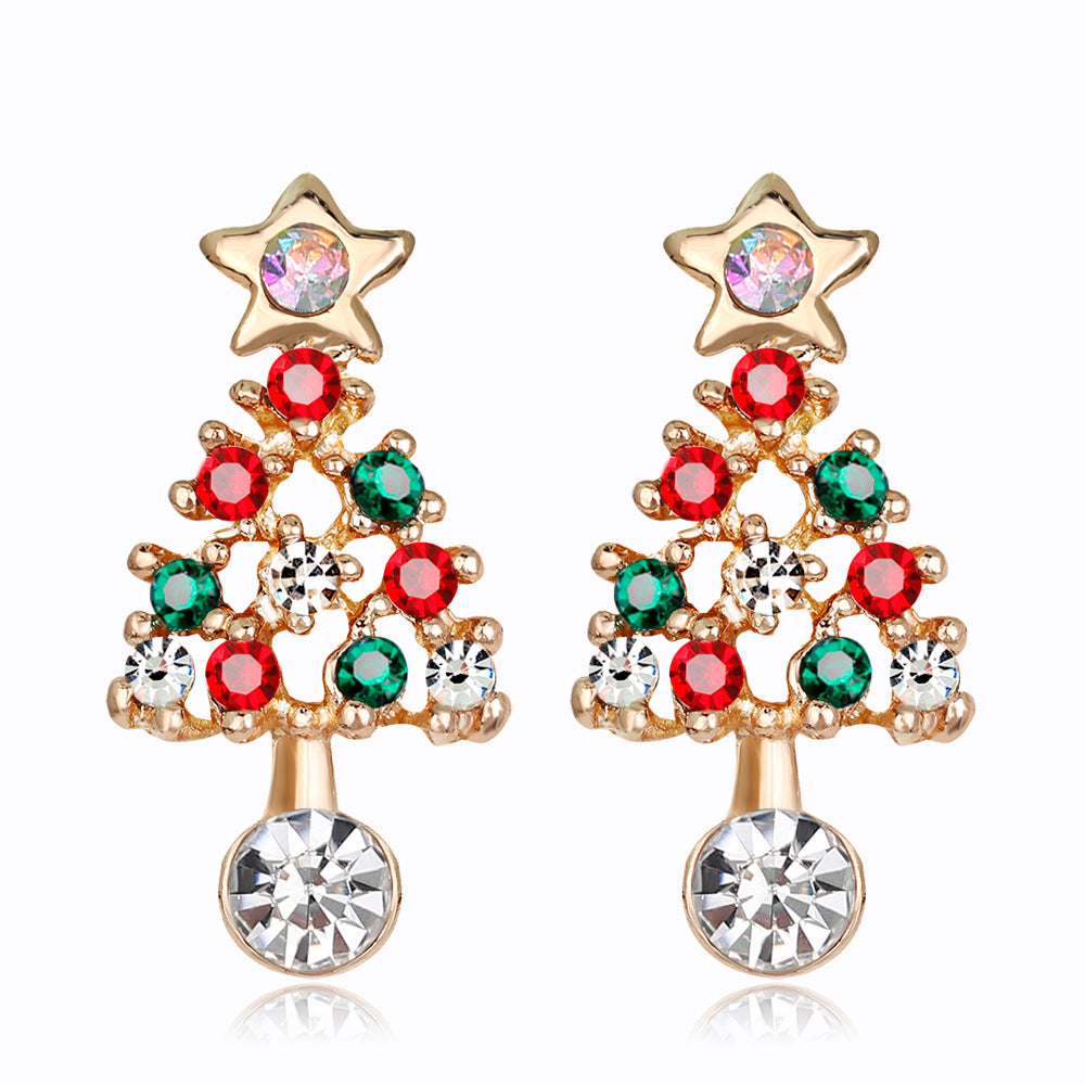 Christmas Tree and Reindeer Earrings Set