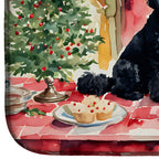 Poodle Christmas Cookies Dish Drying Mat