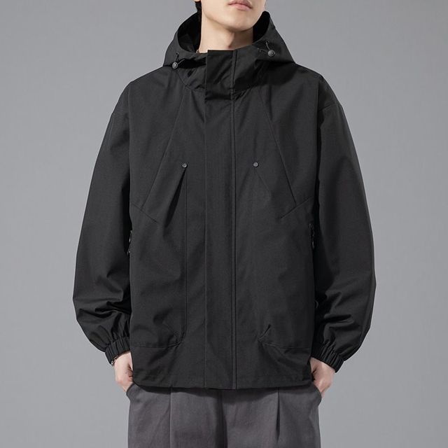 Men's Windproof Waterproof Hooded Jacket for Outdoors
