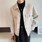 2024 Men's Slim Fit Korean Fashion Turndown Collar Jacket