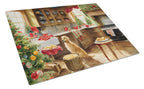 Golden Retriever Christmas Cookies Glass Cutting Board