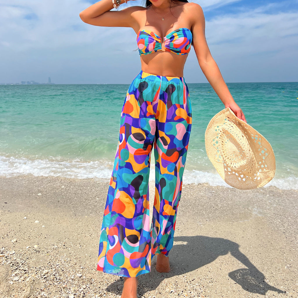 2023 Summer Women's Strapless Backless Bikini Swimsuit