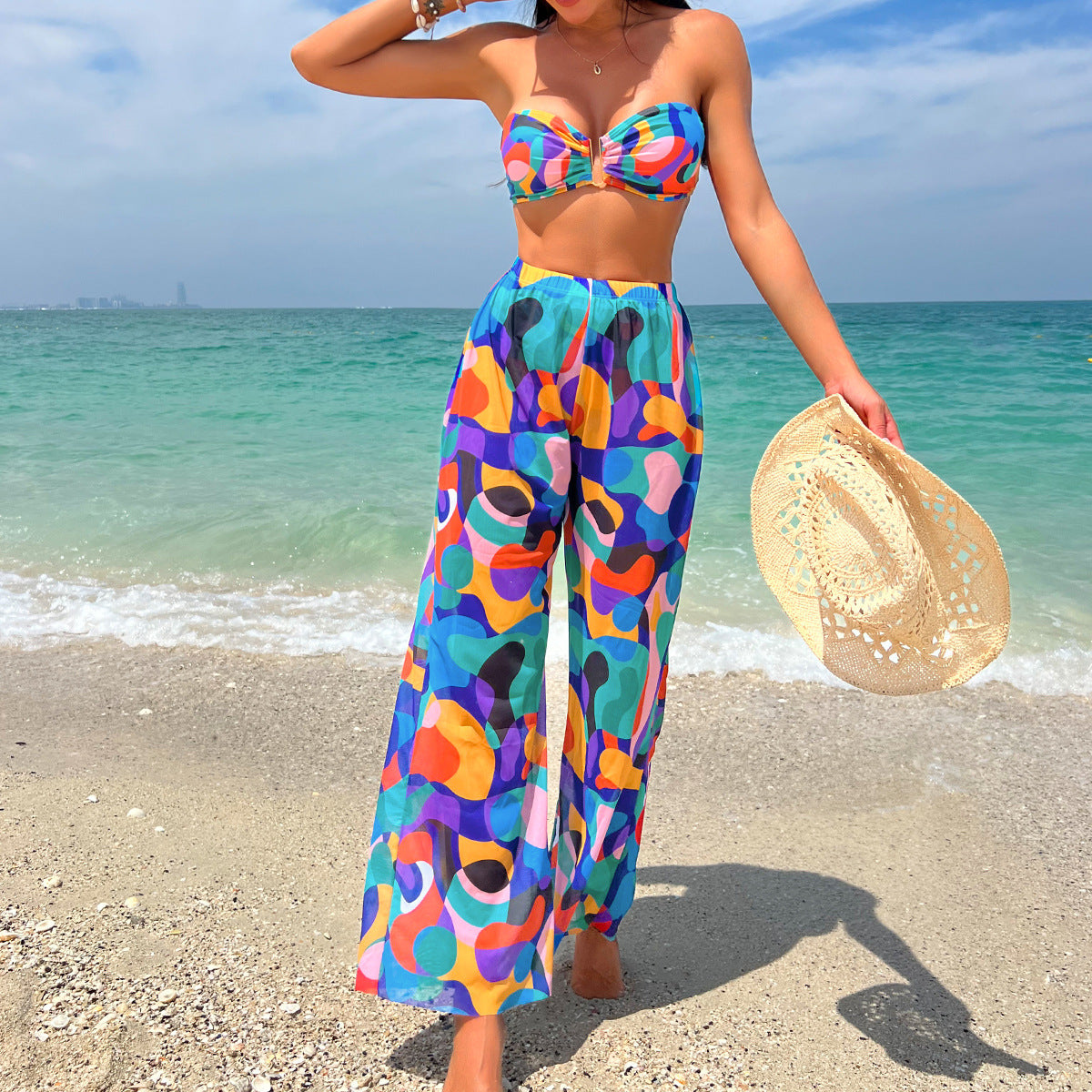 2023 Summer Women's Strapless Backless Bikini Swimsuit