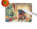 Bullmastiff Cozy Christmas Glass Cutting Board