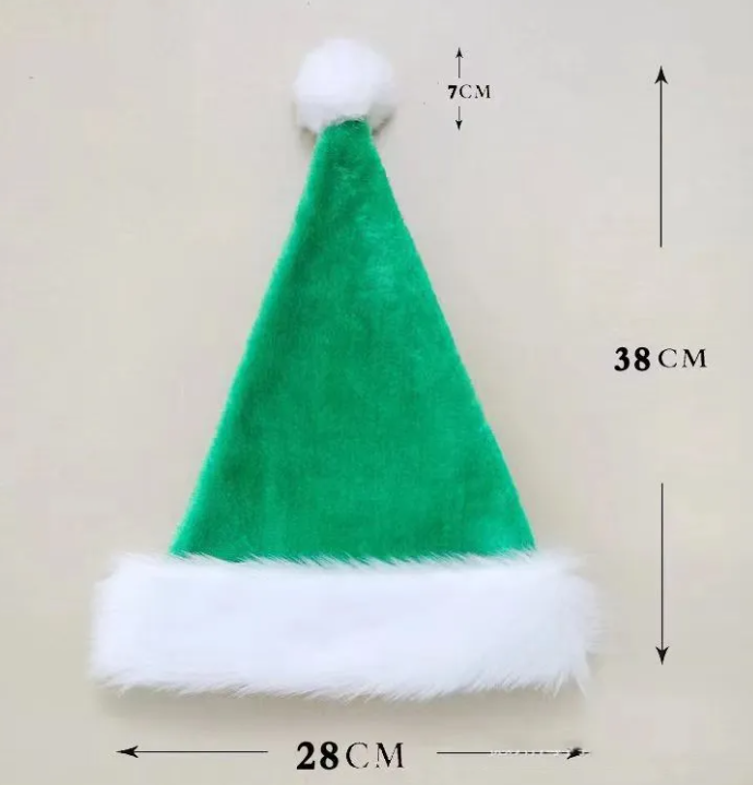 Soft Plush Christmas Hat | Embroidered Cap