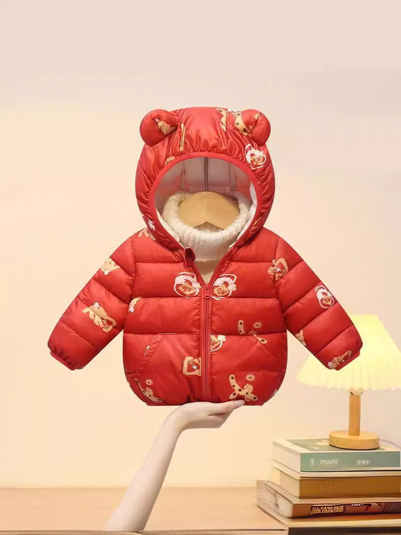 Red Tiger Annual Dress with Down Jacket for Kids