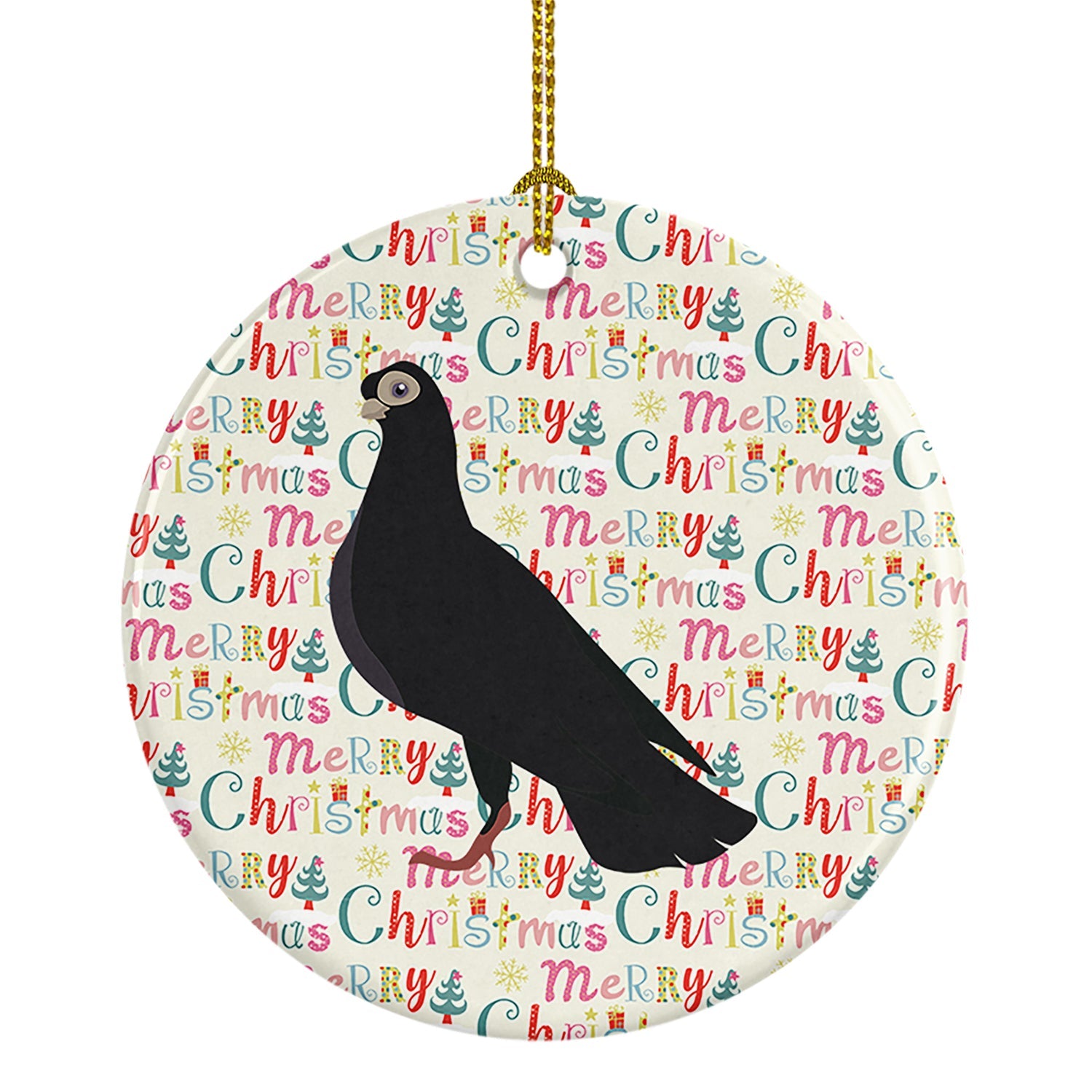 Budapest Highflyer Pigeon Christmas Ceramic Ornament