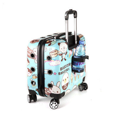 18-Inch Portable Pet Trolley with Wheels and Backpack
