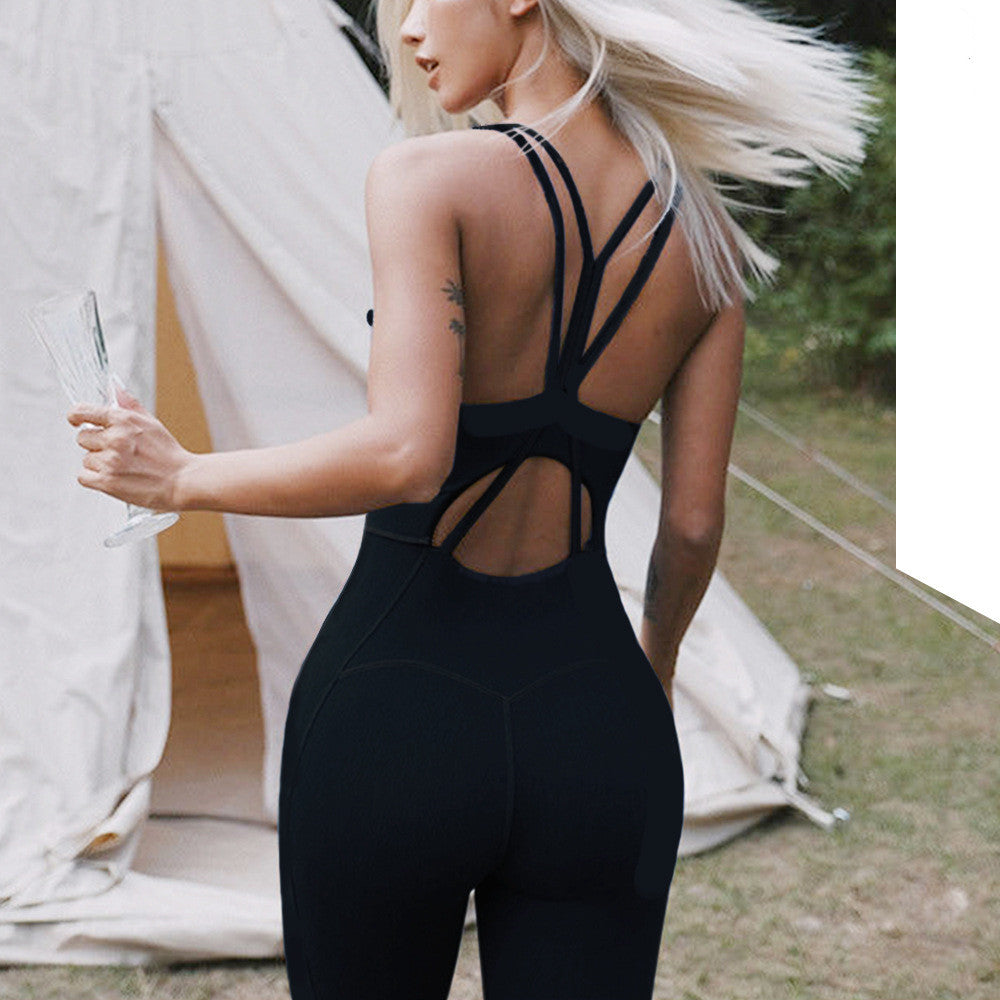 New Sexy Peach Butt Yoga Bodysuit for Fitness