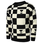 Men's Casual Knit Sweater - Warm Plaid Round Neck Top