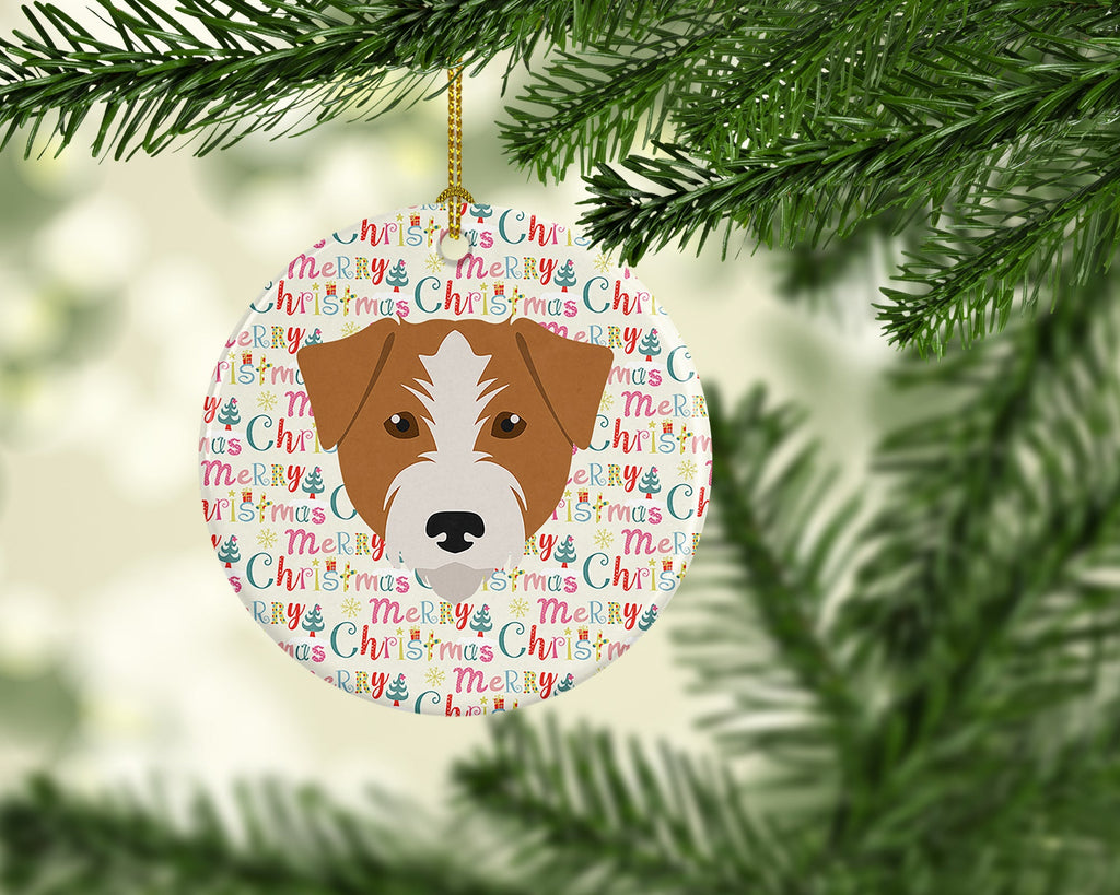 Kromfohrlander Merry Christmas Ceramic Ornament