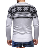 Men's Christmas Sweater with Geometric Patterns