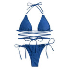 Multicolor Triangle Bikini Swimsuit for Ladies