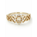 Christmas Ring with First Snow Crystal & Moonstone