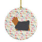 Yorkshire Terrier Yorkie Merry Christmas Ceramic Ornament