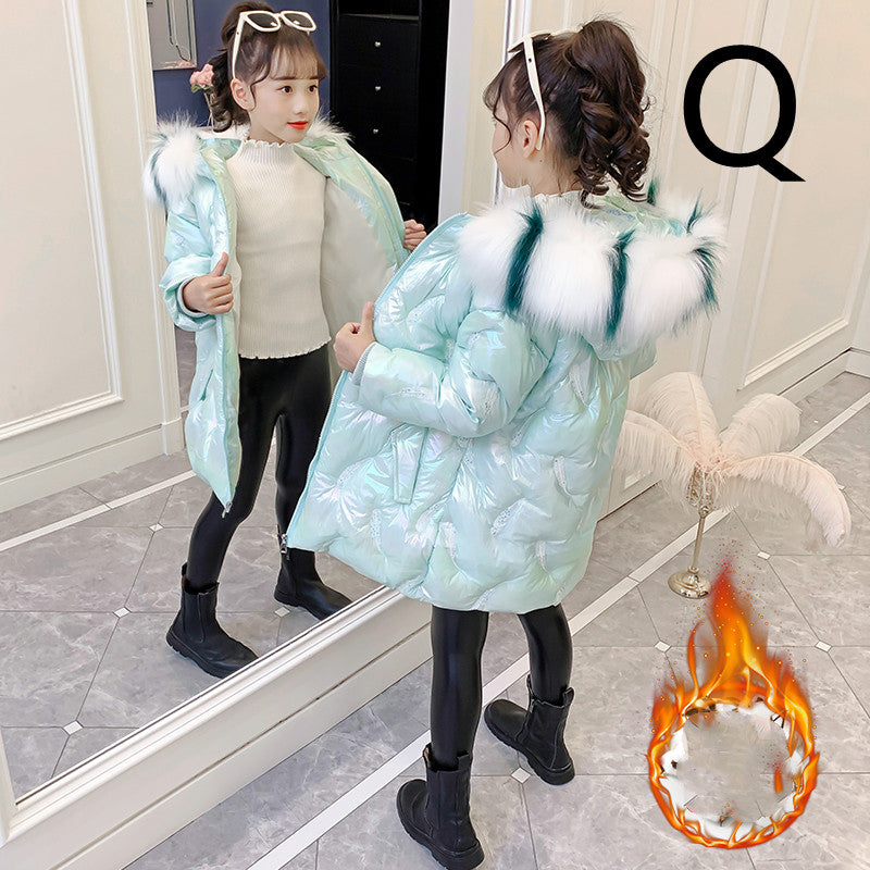 Mid-length Padded Down Jacket for Children