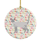 Ojos Azules Cat Christmas Ceramic Ornament