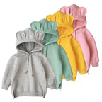 Hooded Fleece Sweatshirt with Bear Ears (Long Sleeve) | Streetwear