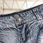 Low-Waist Denim Hot Pants for Women