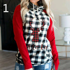 Christmas Tree Print Women's Hooded Sweater
