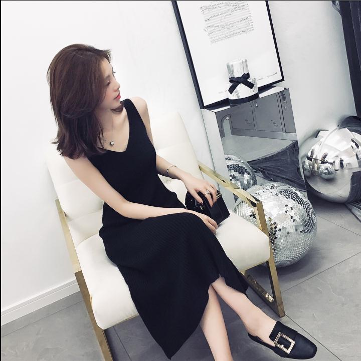 Strap Dress, A-Line Base Dress, Midi Dress