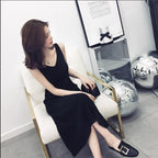 Strap Dress, A-Line Base Dress, Midi Dress